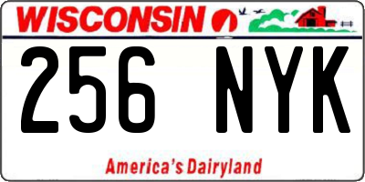 WI license plate 256NYK