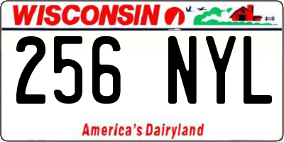 WI license plate 256NYL