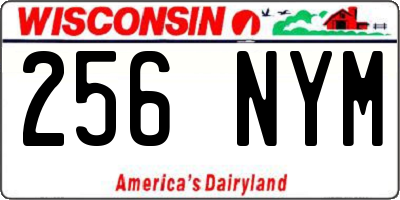WI license plate 256NYM