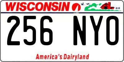 WI license plate 256NYO