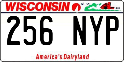 WI license plate 256NYP