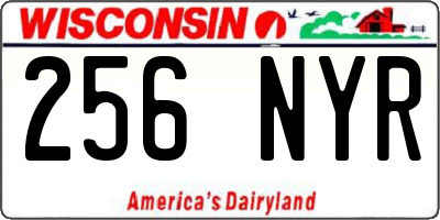 WI license plate 256NYR