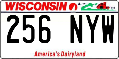 WI license plate 256NYW