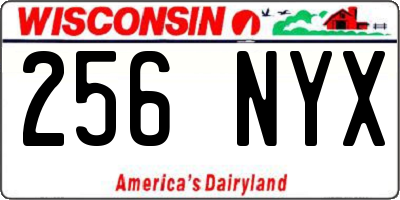 WI license plate 256NYX