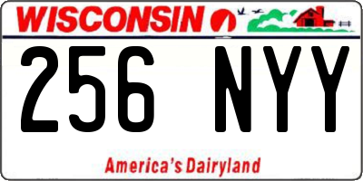 WI license plate 256NYY
