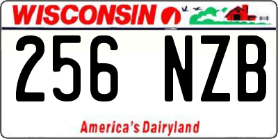 WI license plate 256NZB