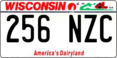 WI license plate 256NZC