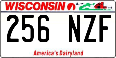 WI license plate 256NZF
