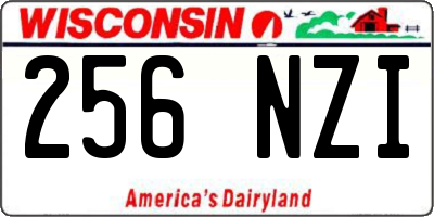 WI license plate 256NZI