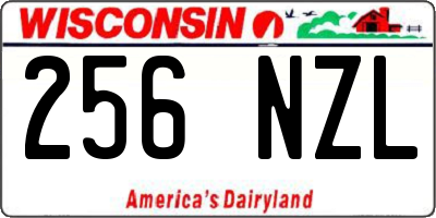WI license plate 256NZL