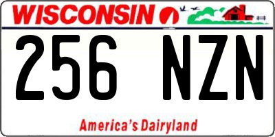WI license plate 256NZN