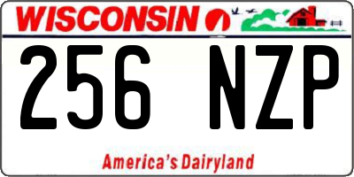 WI license plate 256NZP