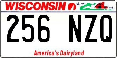 WI license plate 256NZQ