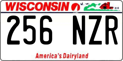 WI license plate 256NZR
