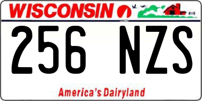 WI license plate 256NZS