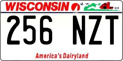 WI license plate 256NZT