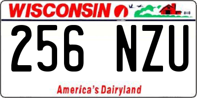 WI license plate 256NZU