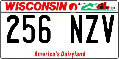 WI license plate 256NZV