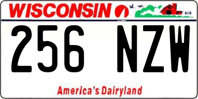 WI license plate 256NZW