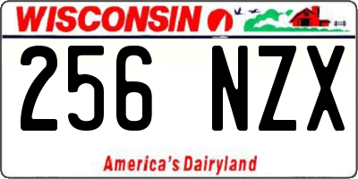 WI license plate 256NZX