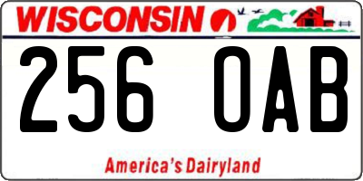 WI license plate 256OAB