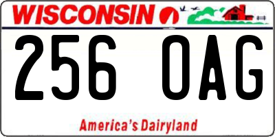 WI license plate 256OAG