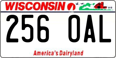 WI license plate 256OAL