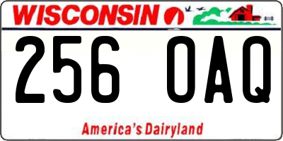 WI license plate 256OAQ