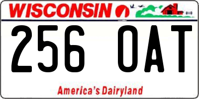 WI license plate 256OAT