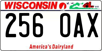 WI license plate 256OAX