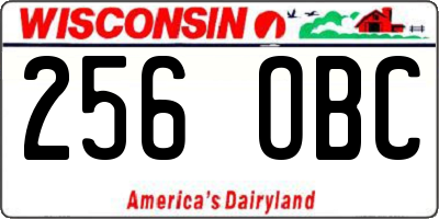 WI license plate 256OBC