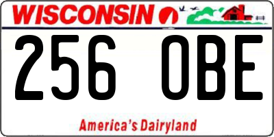 WI license plate 256OBE