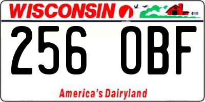 WI license plate 256OBF