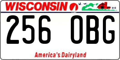 WI license plate 256OBG