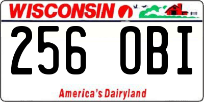 WI license plate 256OBI