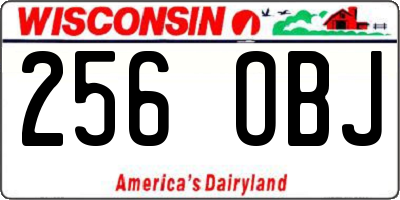 WI license plate 256OBJ