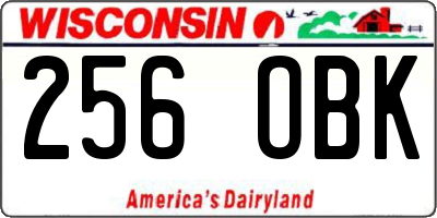 WI license plate 256OBK