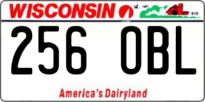 WI license plate 256OBL