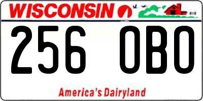 WI license plate 256OBO