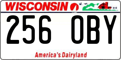 WI license plate 256OBY