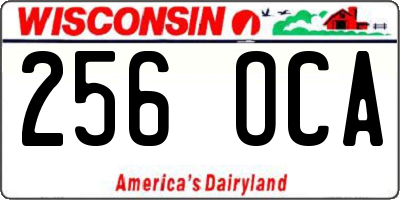 WI license plate 256OCA