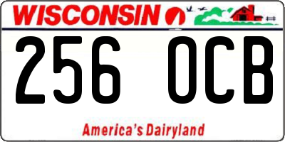 WI license plate 256OCB