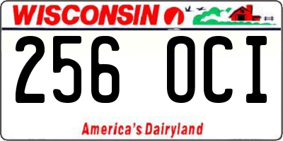 WI license plate 256OCI