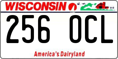 WI license plate 256OCL