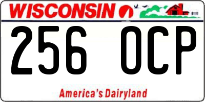 WI license plate 256OCP