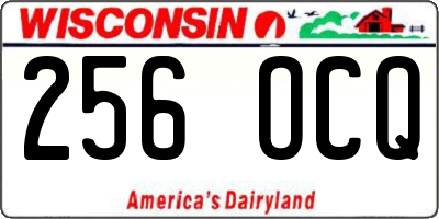 WI license plate 256OCQ
