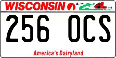 WI license plate 256OCS