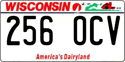 WI license plate 256OCV