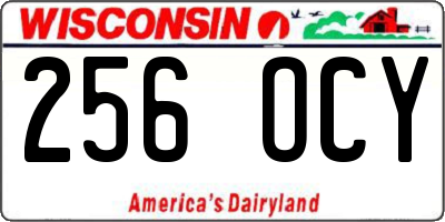 WI license plate 256OCY