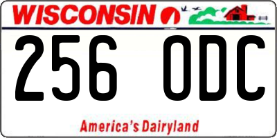 WI license plate 256ODC